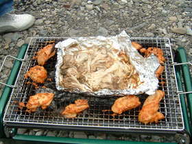 チキンのBBQソース&きのこのホイル焼き